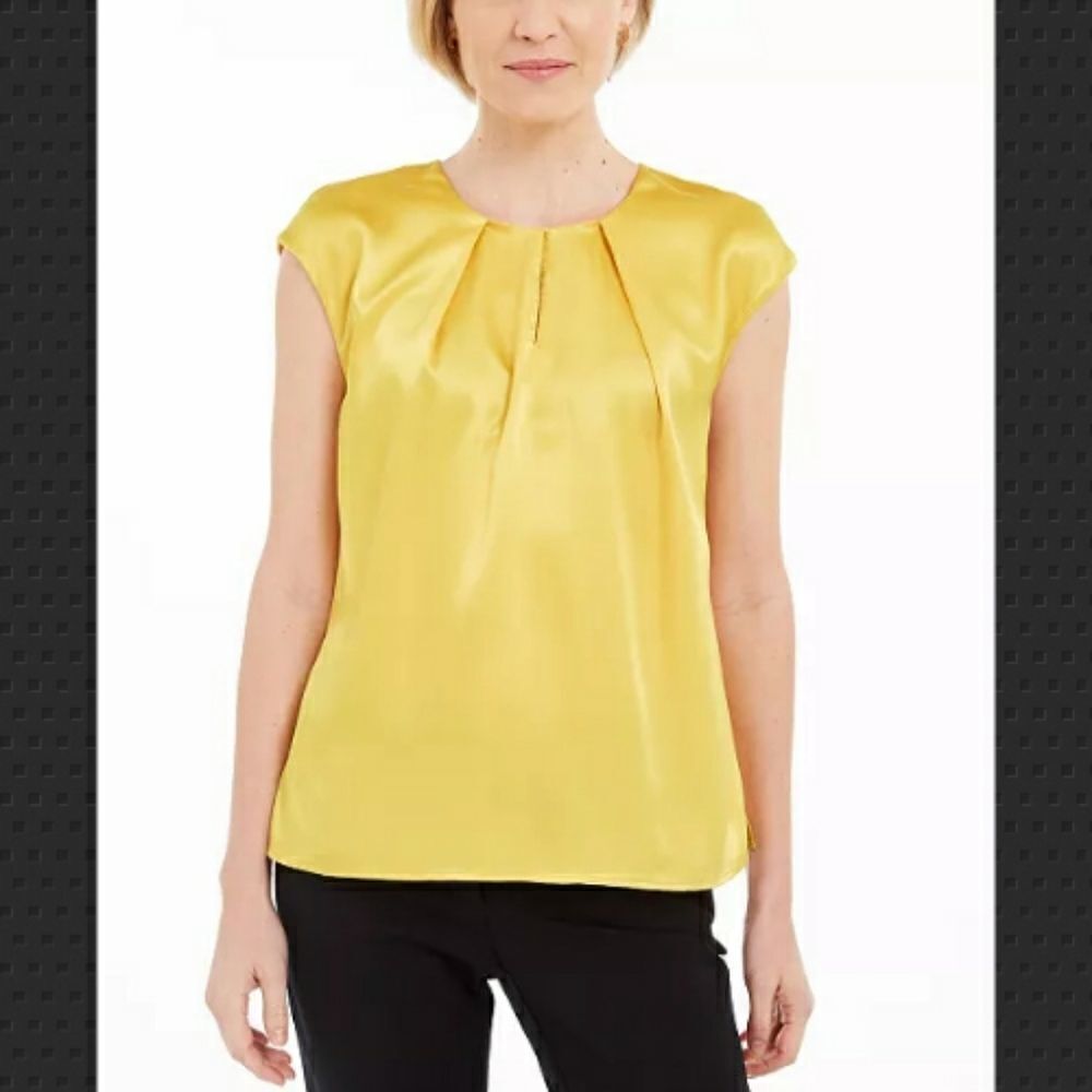 Kasper Keyhole Charmeuse Blouse Size S